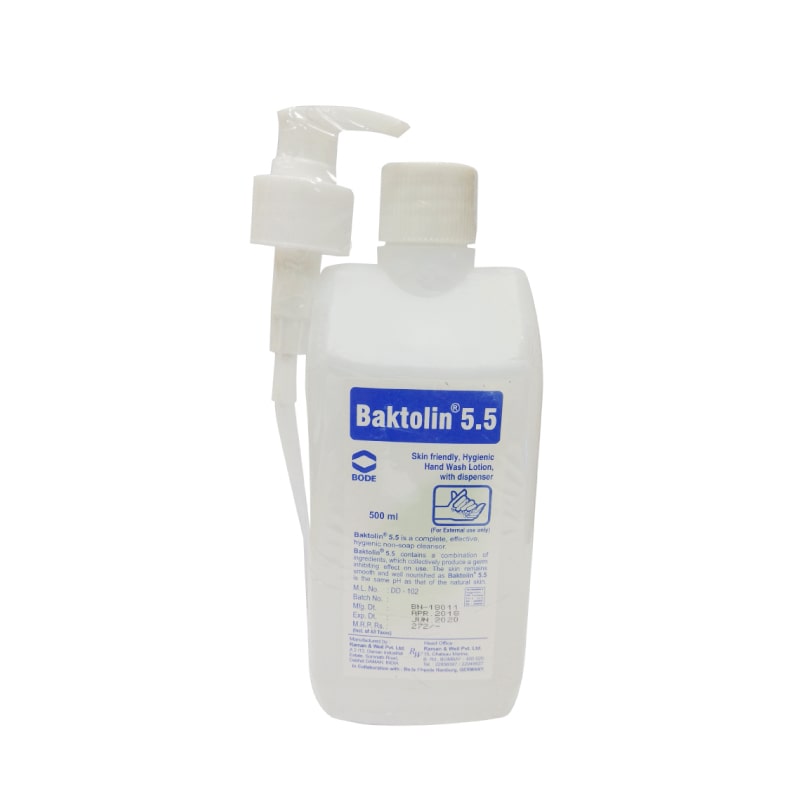 Baktolin 5.5 - Skin Friendly Hygienic Hand Wash Lotion with Dispenser