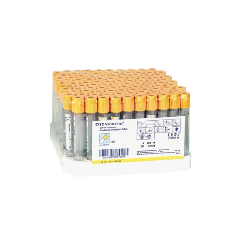 BD Vacutainers - Blood Collection tubes (Yellow Cap)  3.5 ml - 100 pcs