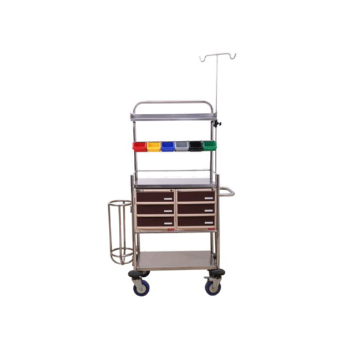 Amerey™ Crash Cart Powder Coated with Stainless Steel Shelves