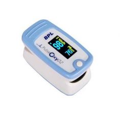 BPL Oxy-02 White Fingertip Pulse Oximeter with OLED Display (Blue)