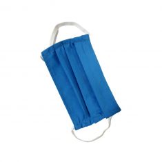 Cotton blue Face Masks with Elastic (Single Ply) 