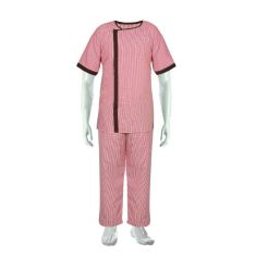 Hospital Patient Dress (Cotton)(Maroon) -  OTBliss Medical Scrubs and Surgical Supplies