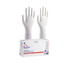 Nulife - Non-Sterile Latex Medical Examination rubber Gloves - Powdered