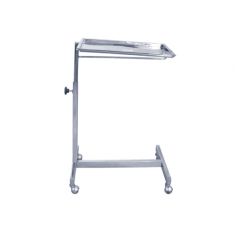 Mayo's Instrument Trolley (Adjustable by Knob) (S.S. Frame & S.S. Tray)