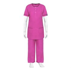 OTBliss Scrub Suits for Hospital Female Medical Staff - Pink | Round Neck |Washable |All Sizes