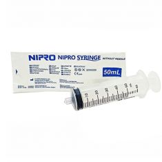 Nipro 50ml syringes without needle