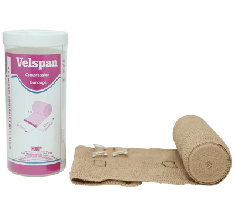 Velspan - (Strong graduated long stretch bandage with indicator marking to allow precise control of pressure )