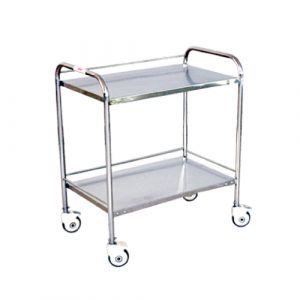 Instrument Trolley (S.S) with two shelves