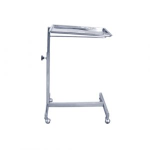 Mayo's Instrument Trolley (Adjustable by Knob) (S.S. Frame & S.S. Tray)