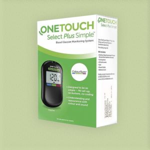 One Touch Select Plus Simple Glucometer with 10 strips