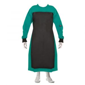 Hospital OT Surgical Gown with Makintosh Sheet (Color Green/Black)