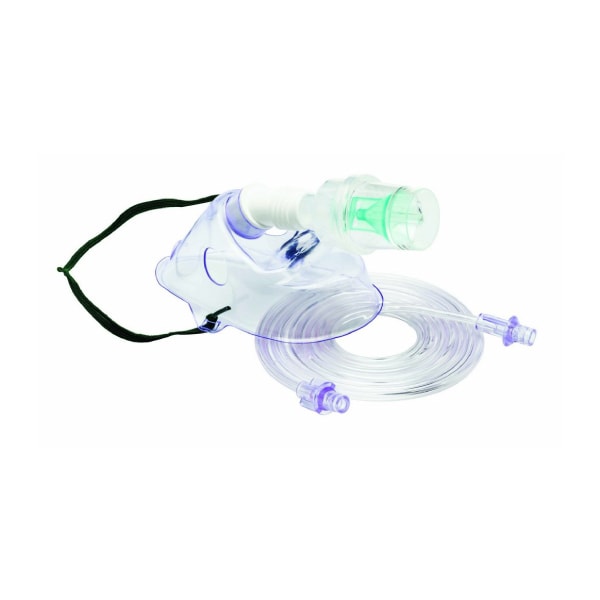 Romsons Aero Mist Nebulizer Chamber with mask and 2 m long Star Lumen Multi Channel Tubing, Size - Adult & Child