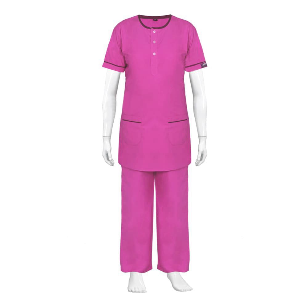 Round Neck Scrub Suit (Colour Pink)