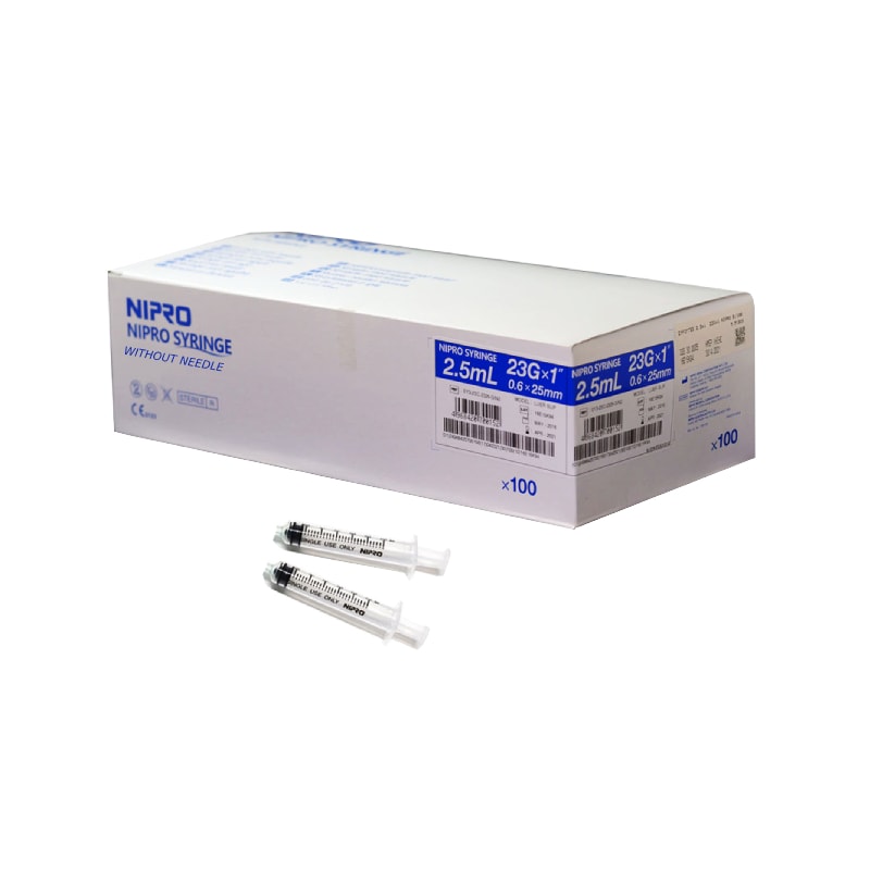 Nipro 2.5ml Syringes without needle (Box of 100 Pcs.)